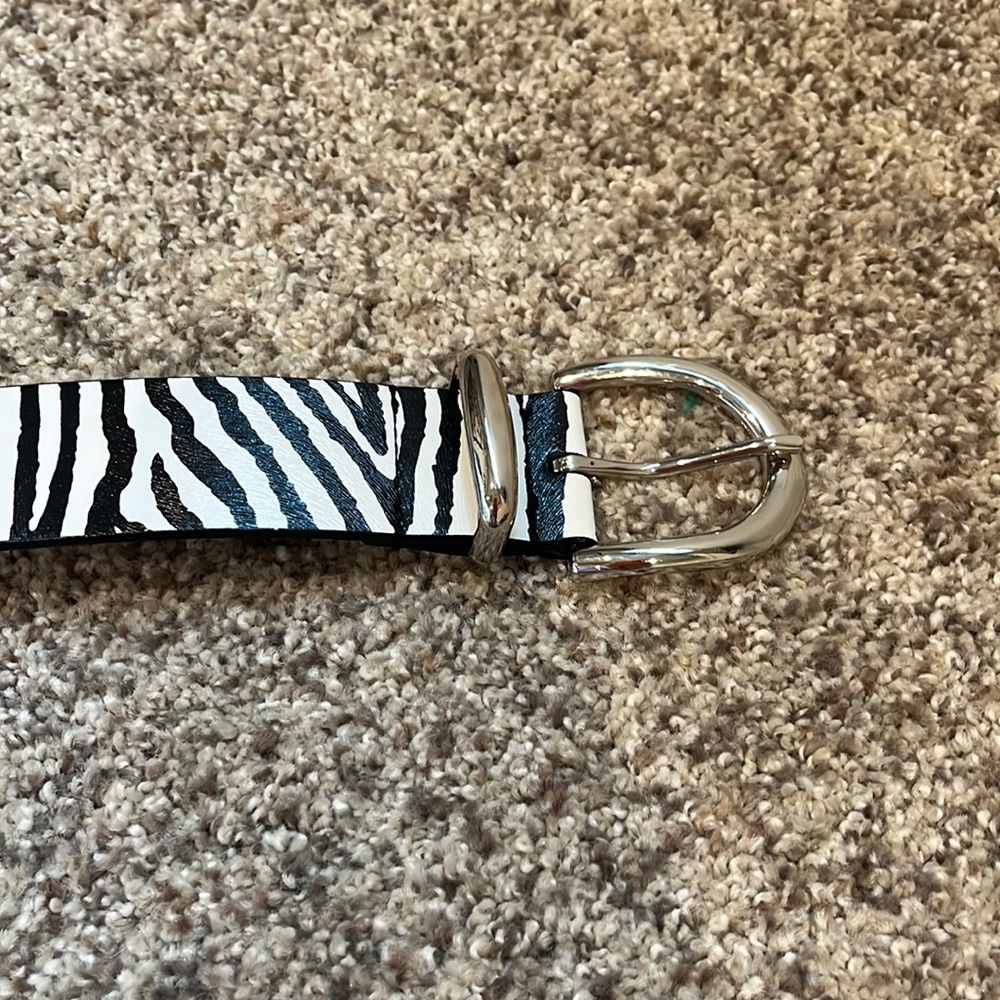 Zebra print belt
